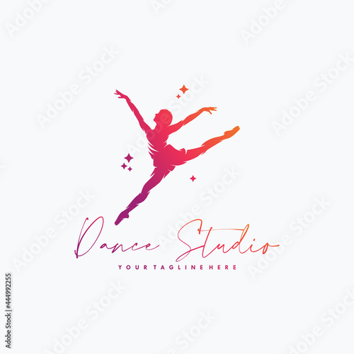 Colorful Abstract Gymnastic Logo Design