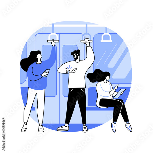 Public transport abstract concept vector illustration.
