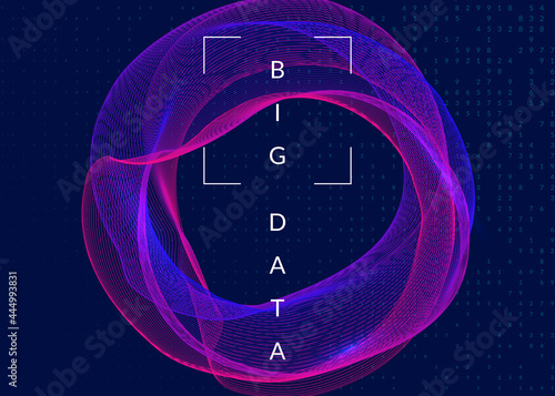 Digital technology abstract background. Artificial intelligence, deep learning and big data concept.