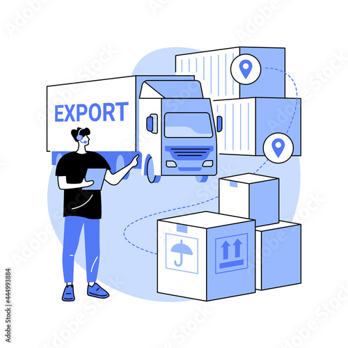Export control abstract concept vector illustration.
