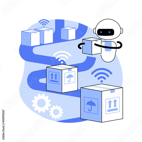 Sortation systems abstract concept vector illustration. photo