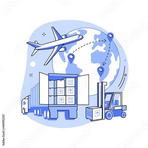 Collaborative logistics abstract concept vector illustration.