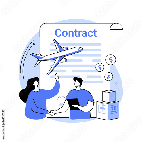 Contract of carriage abstract concept vector illustration.