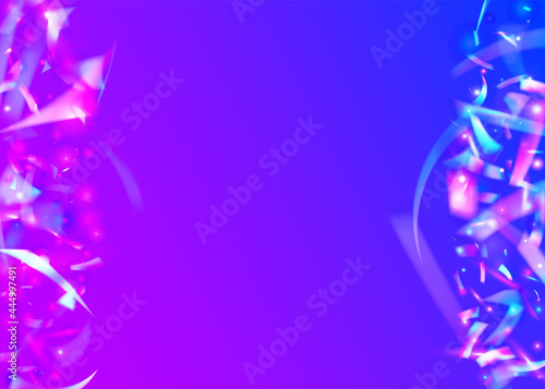 Cristal Sparkles. Luxury Foil. Shiny Banner. Pink Metal Texture. Holographic Confetti. Glamour Art. Bokeh Tinsel. Blur Prismatic Serpentine. Purple Cristal Sparkles