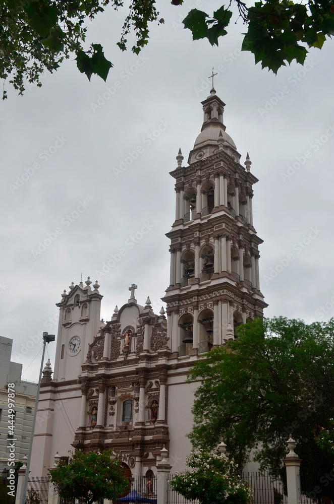 One of the Cathedrals in Monterrey, Mexico, in a cloudy day