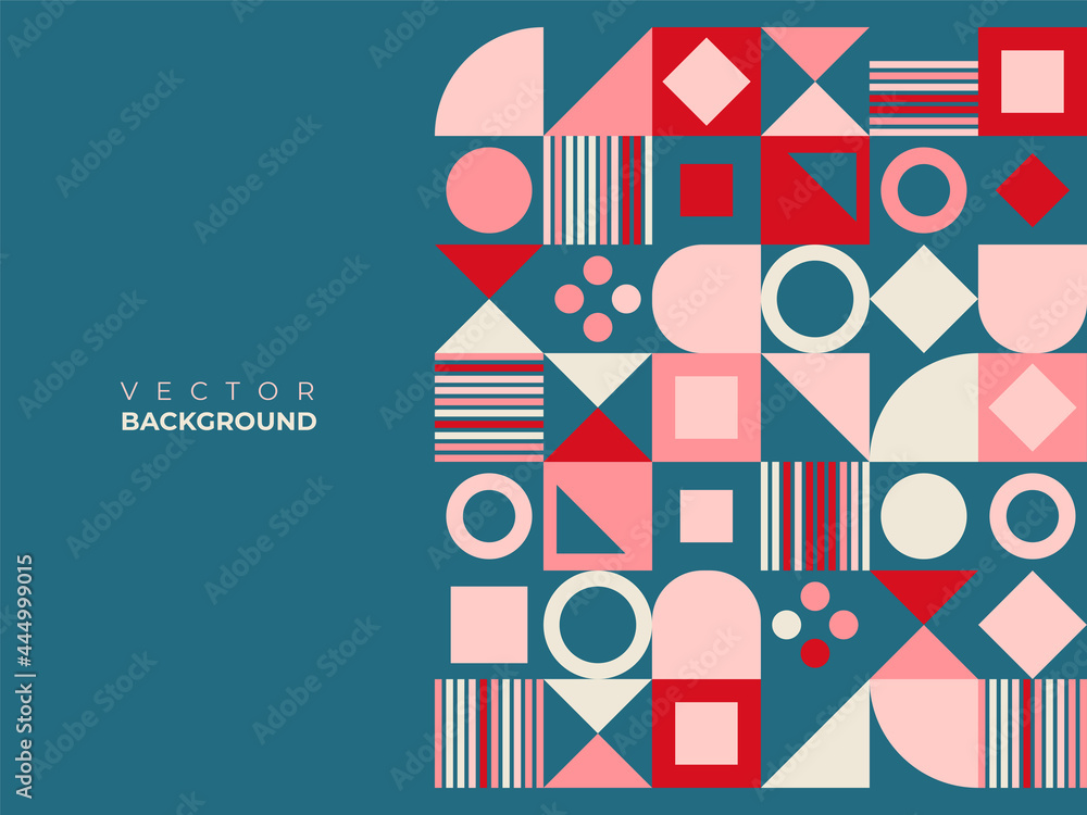 Abstract memphis background vector. Modern minimal style wallpaper with colorful geometric shapes, Memphis concept, abstract line art. Vector background for cover, banner, poster, web and packaging