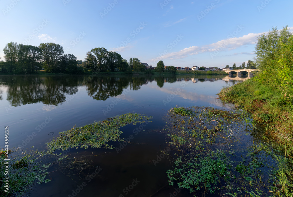 Fototapeta premium Loire river bank in Amboise city