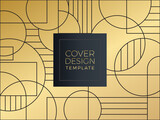 Seamless art deco geometric gold and black pattern. Mosaic black and gold background. Gold and Luxury Invitation card design vector. Abstract geometry frame and Art deco pattern background.