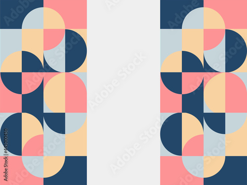 Fototapeta Naklejka Na Ścianę i Meble -  Modern abstract covers set, minimal covers design. Colorful geometric background, vector illustration. Flat mosaic geometric background