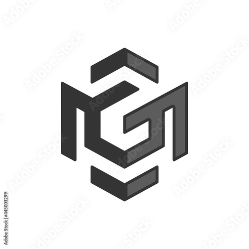 initial G inside hexagon logo