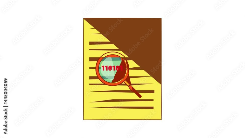 Virus searching with magnifying glass icon animation cartoon best object isolated on white background Virus searching with magnifying glass icon animation cartoon best object isolated on white background