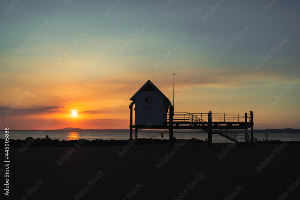 Morecambe Bay, England - Sunset at the beach