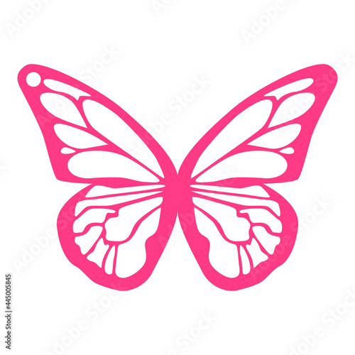 Butterflies spring, Easter black silhouettes. Earrings cut files templates on white background