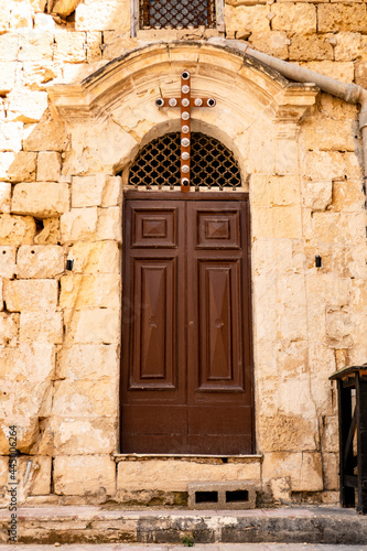 church door and cross