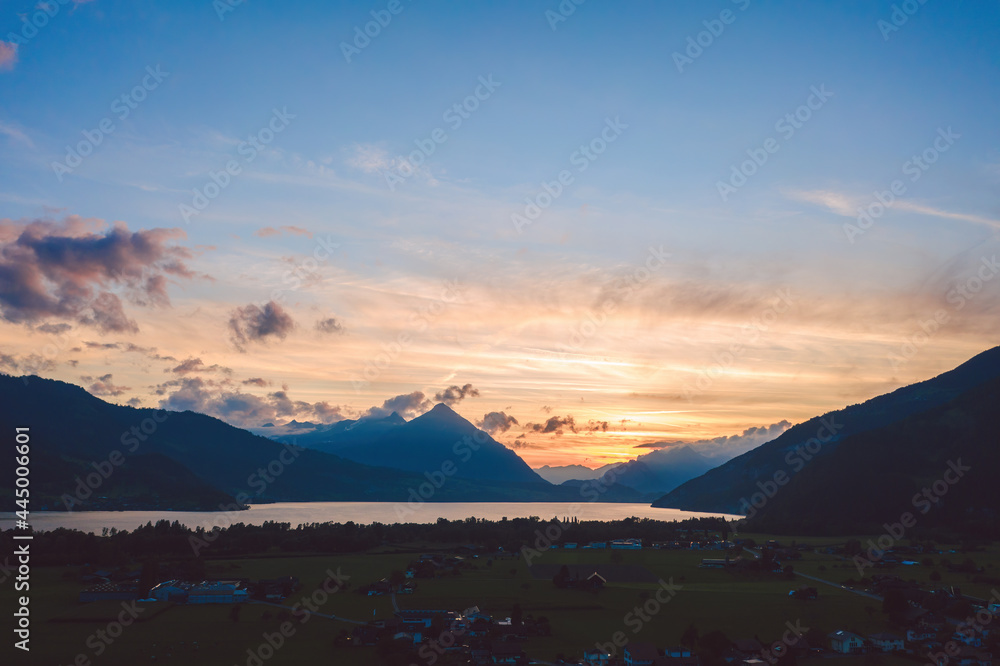 Mountain landscape of Swiss Alps