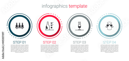Set Bottle of wine, , Wine tasting, degustation and . Business infographic template. Vector