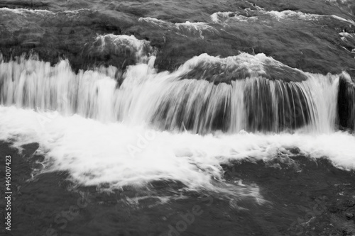 Cascades in the Niagara River in Black and White