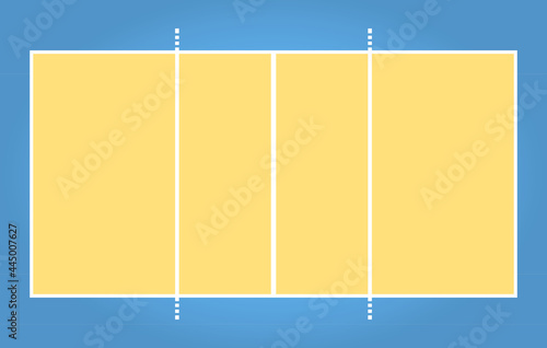 Standard size indoor volleyball court vector background , Vector Illustration EPS 10