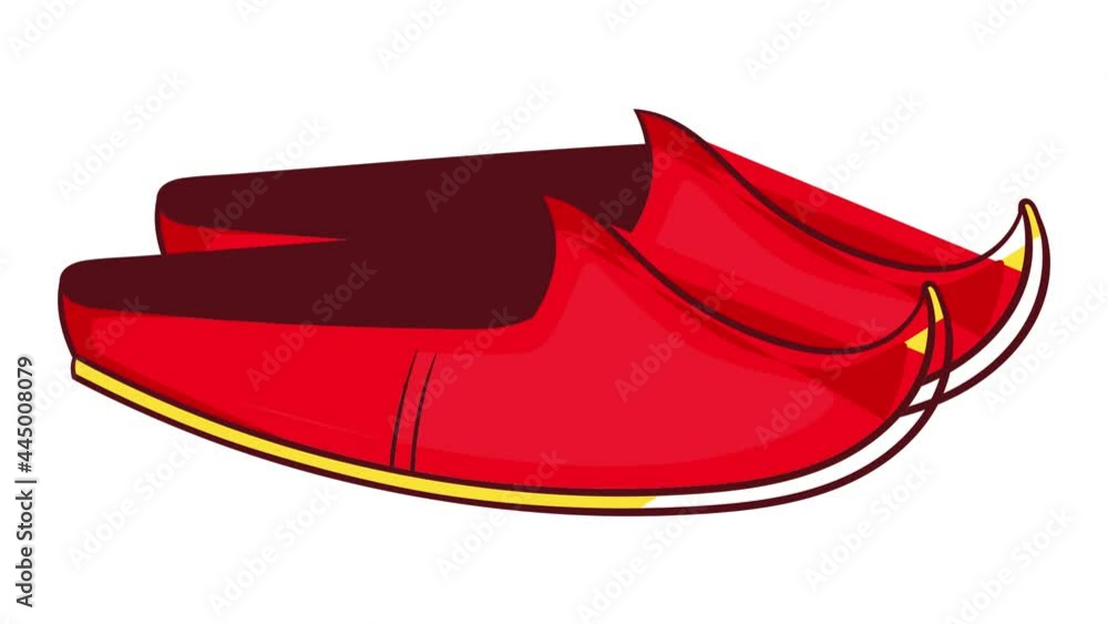 Turkish shoes icon animation cartoon best object isolated on white background Turkish shoes icon animation cartoon best object isolated on white background