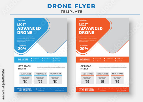 Drone Flyer Template, Drone Services Business Flyer, Drone Rent Flyer