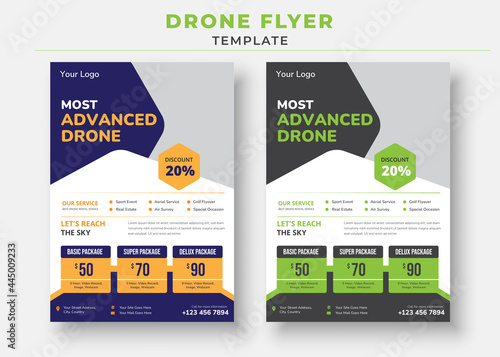 Drone Flyer Template, Drone Services Business Flyer, Drone Rent Flyer