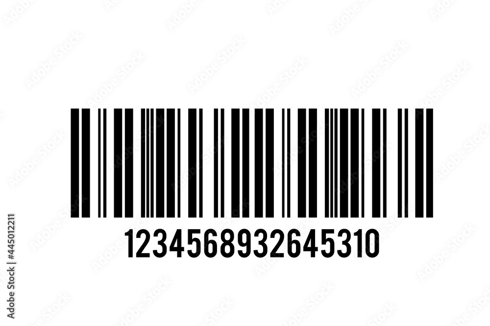 Realistic barcode icon. Barcode vector illustration. Realistic barcode icon. Barcode vector illustration.