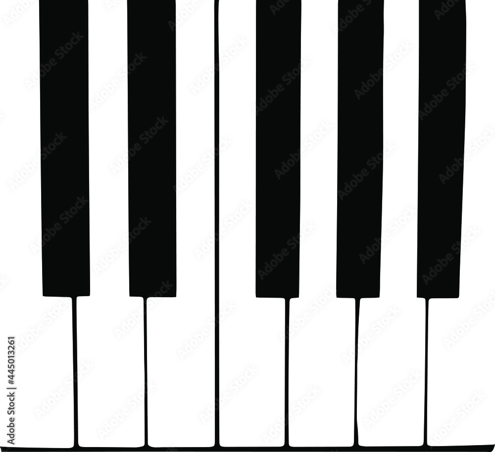 Naklejka premium Black and white piano keys.