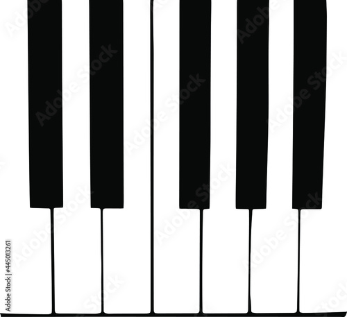 Black and white piano keys.