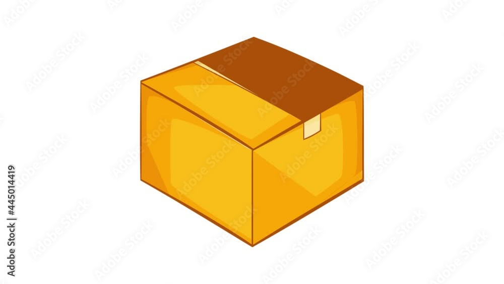 Cardboard box icon animation cartoon best object isolated on white background Cardboard box icon animation cartoon best object isolated on white background