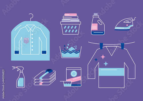 laundry service nine icons
