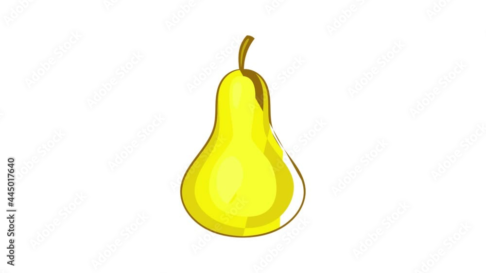 Pear icon animation cartoon best object isolated on white background Pear icon animation cartoon best object isolated on white background