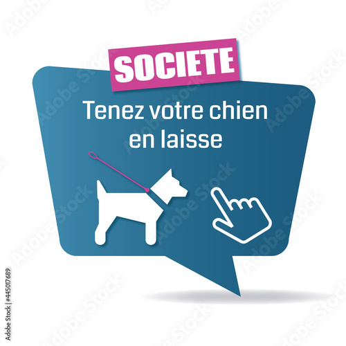 Logo tenez votre chien en laisse.