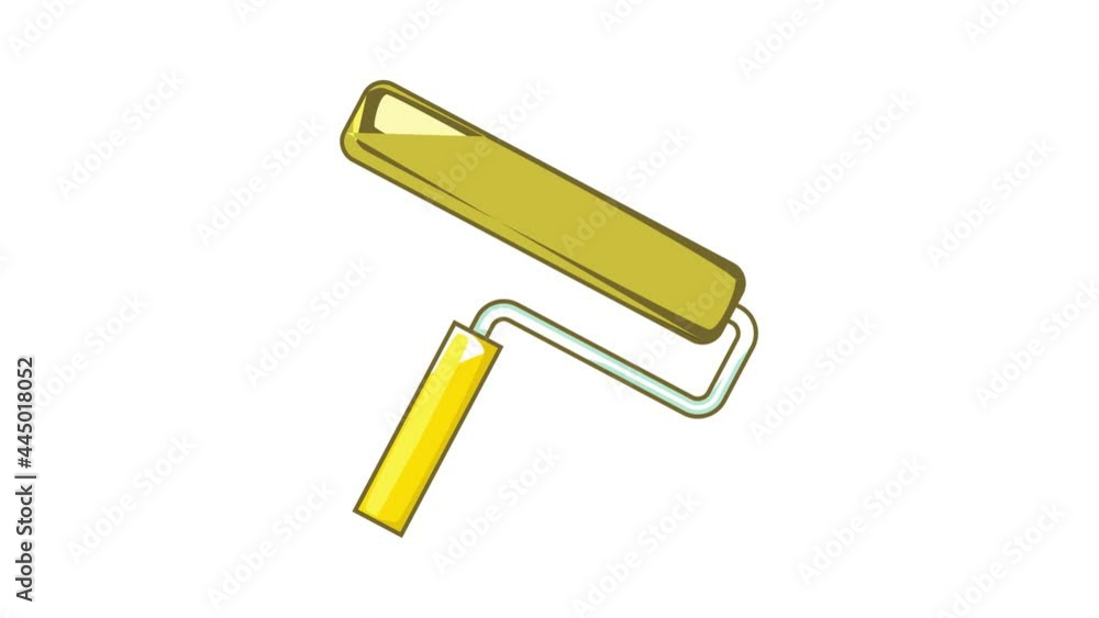 Paint roller icon animation cartoon best object isolated on white background Paint roller icon animation cartoon best object isolated on white background