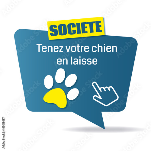 Logo tenez votre chien en laisse.