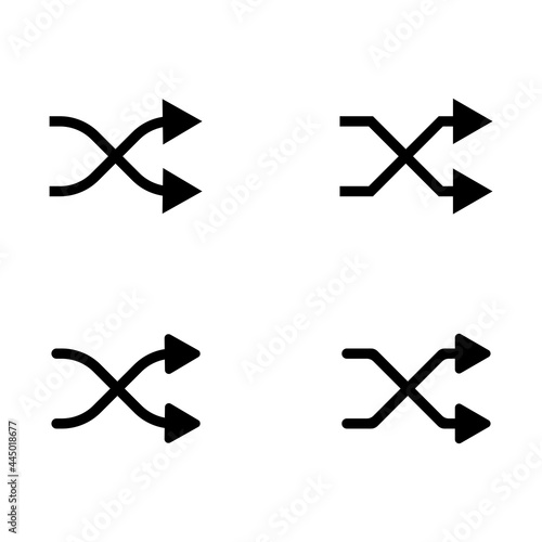 Random shuffle or randomize playlist arrows icon