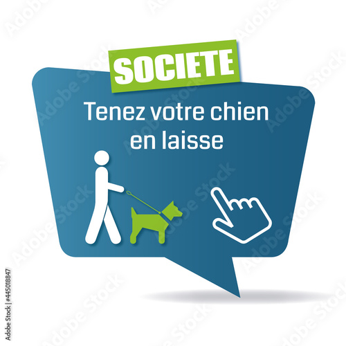 Logo tenez votre chien en laisse.