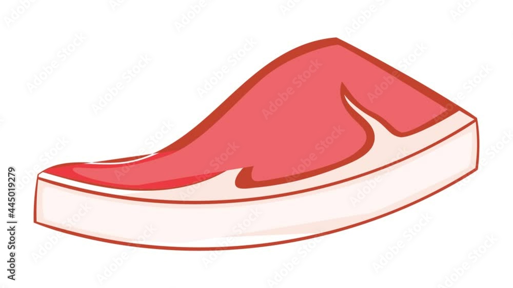 Fat meat icon animation cartoon best object isolated on white background Fat meat icon animation cartoon best object isolated on white background