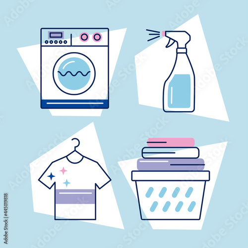 four laundry service icons