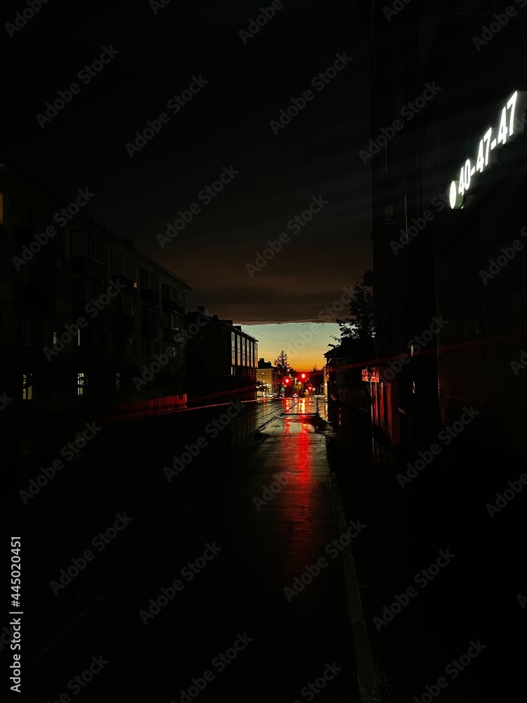 Samolepka night traffic in the city