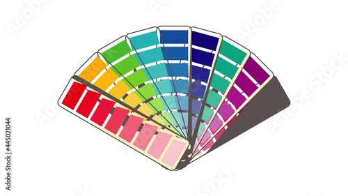 Color swatch icon animation cartoon best object isolated on white background