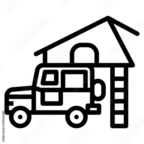 car with tent
