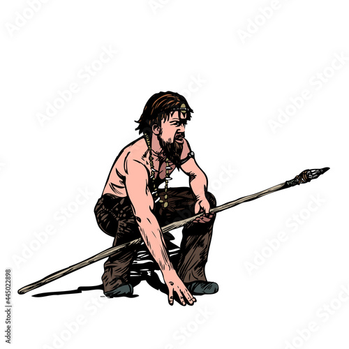CRO-magnon, the young man (Homo sapiens). 