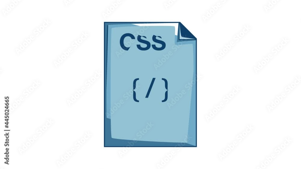 CSS file icon animation cartoon best object isolated on white background CSS file icon animation cartoon best object isolated on white background