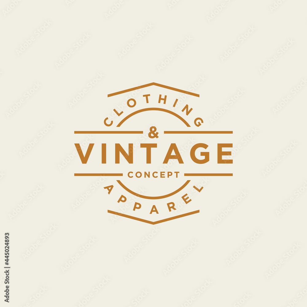 Classic Vintage Retro Badge logo design for cloth apparel