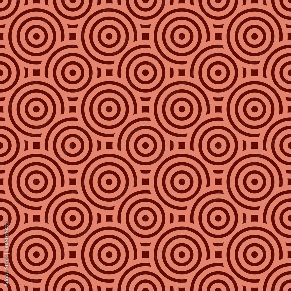 Overlapping Circles Pattern. Seamless pattern. Abstract Background. Ethnic pattern background.