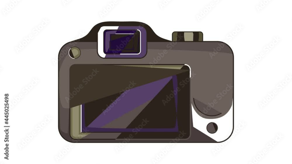 Photocamera icon animation cartoon best object isolated on white background Photocamera icon animation cartoon best object isolated on white background
