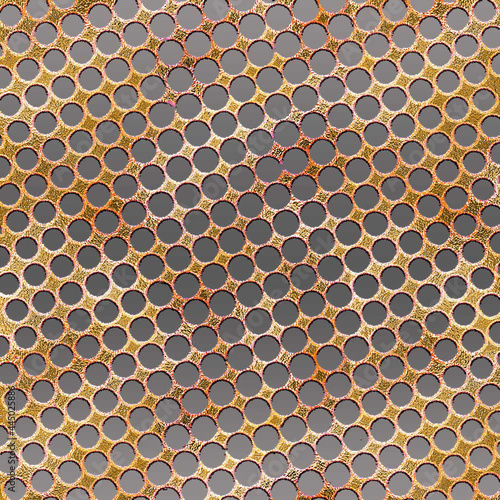 metallic gold circles design