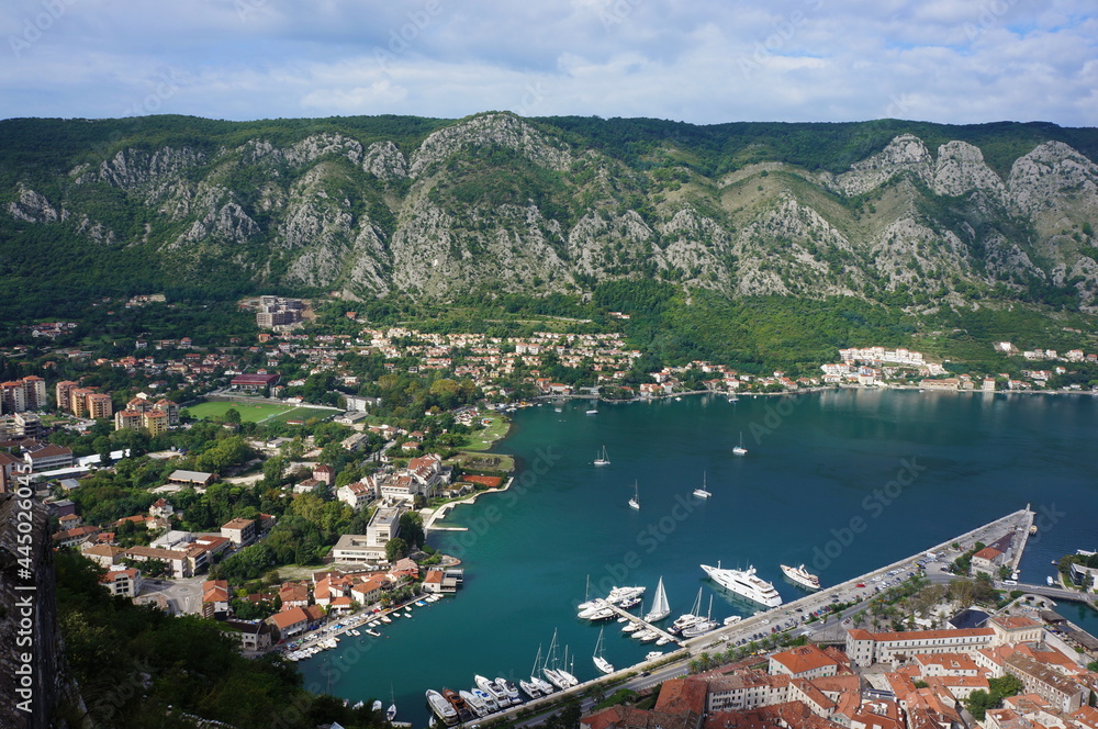 View of the Bay of Kotor from the top of the observation deck