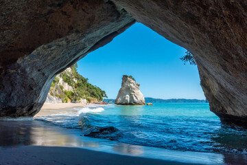 Poster Cathedral Cove Schilderachtige Cathedral Cove Coromandel  © imagoDens
