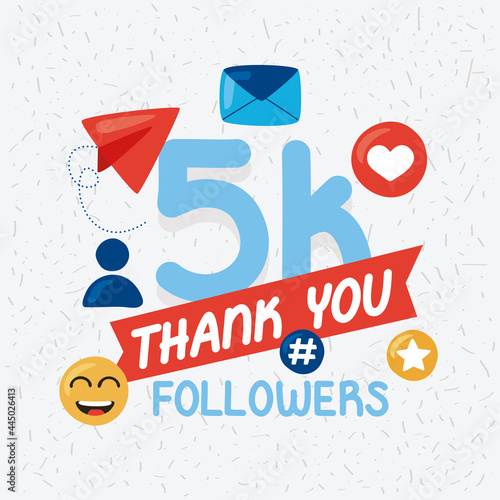 5k followers icons